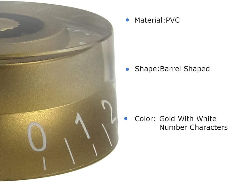 FLEOR 4pcs Golden Guitar Knobs Top Hat Volume Tone Speed Control Knob for Electric Guitar Parts - Image 4